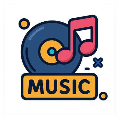 icon representing music genre sticker