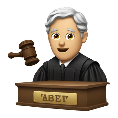 A JUDGE HOLDING A GAVEL sticker