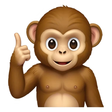 Monkey with a middle finger sticker