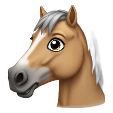 crying horse sticker
