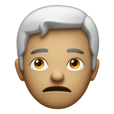 Annoyed face with one eye half closed sticker