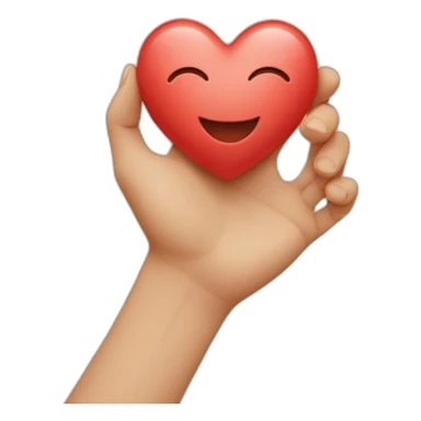 happy heart in fingur sticker