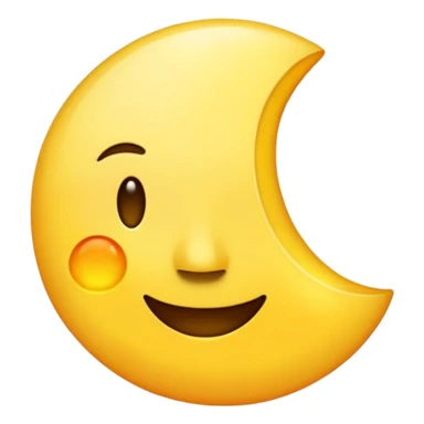HALF MOON SHINING WITH flashes emojis  sticker