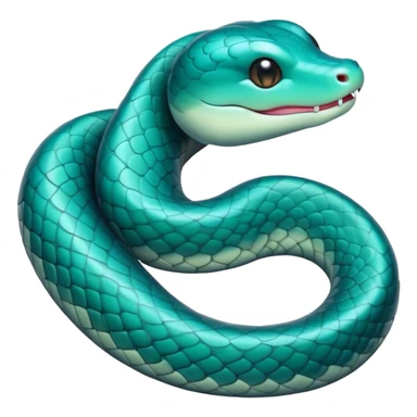 Meme-Worthy Cute Sleeping Chinese Water Snake Portrait Emoji, Head resting peacefully with a contented smile, showcasing a slender, graceful build and a luxuriously soft, shimmering scaled body, eyes gently closed in serene, fluid slumber, Simplified yet hilariously adorable features, highly detailed, glowing with a soft, drowsy aquatic light, high shine, relaxed and utterly lovable, stylized with an air of playful laziness, soft glowing outline, capturing the essence of a sleeping water snake that feels destined to become the next viral sensation of adorable aquatic rest! sticker