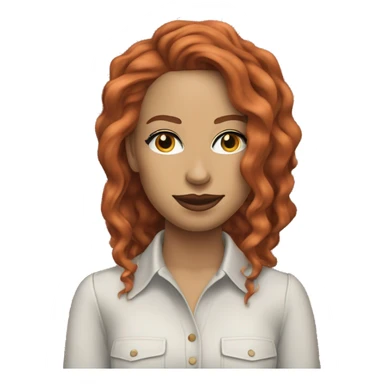 Chappell Roan, is an American singer and songwriter from Missouri. Working with collaborator Dan Nigro, the majority of her music is inspired by 1980s synth-pop copper red hair long sticker