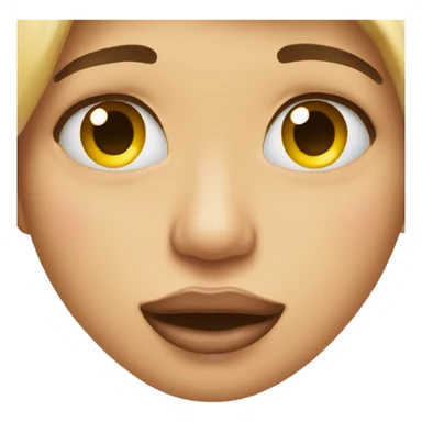 Emoji kissing face sticker