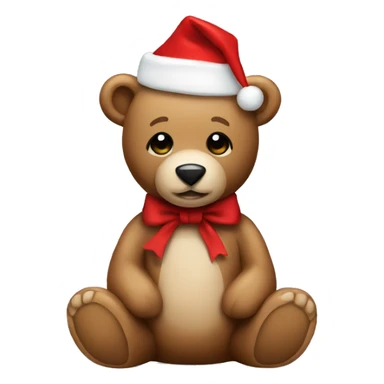 christmas teddy bear sticker