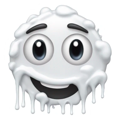 SKILLY face with white icing dripping all over it sticker