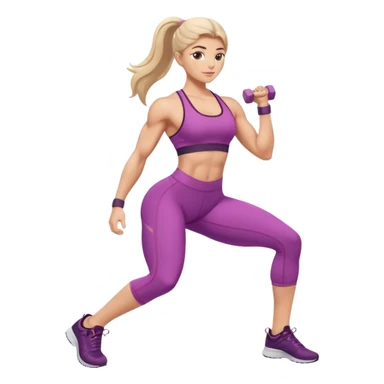 girl working out glutes sticker