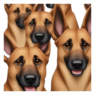 Malinois dog and red head men sticker