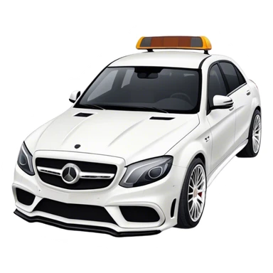 White car brabus sticker
