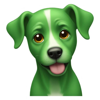 Green dog sticker