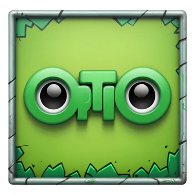 Green wall with the words optic written on it  sticker