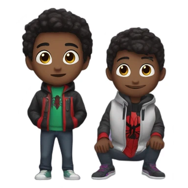 Wen and miles morales sticker