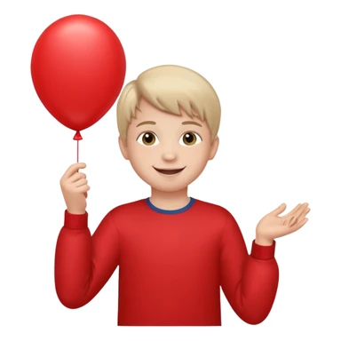 Balloon holder kid sticker