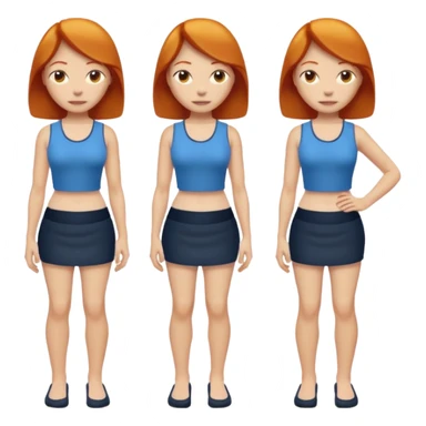 ginger woman posture sticker