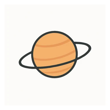 minimal planet, simple and clean design, white background, no text sticker