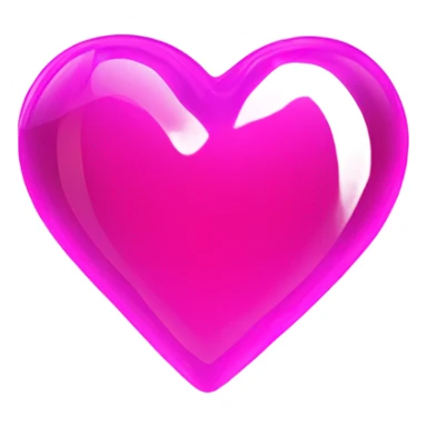 Neon glass magenta heart  sticker