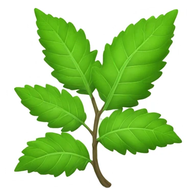 Indian tulsi plant emoji green sticker