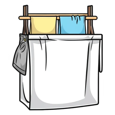 folding laundry neatly sticker
