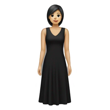 minimalistic black dress sticker