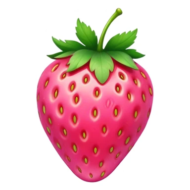 pastel pink colored realistic strawberry sticker