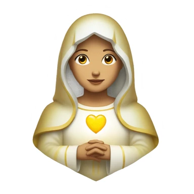 holy mary heart sticker