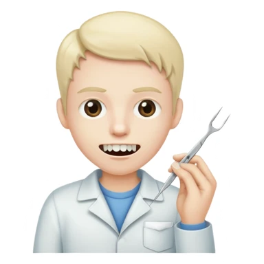 Tooth extracted holded by tweezer out of pocket  sticker