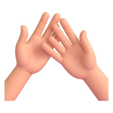 two hands meeting in a high five, soft shading, clear gesture, no background sticker