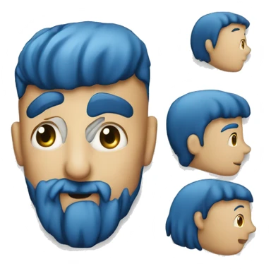 Fidanzati che si baciano cuore blu  sticker