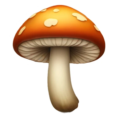 Mushroom with fall leaves on it sticker