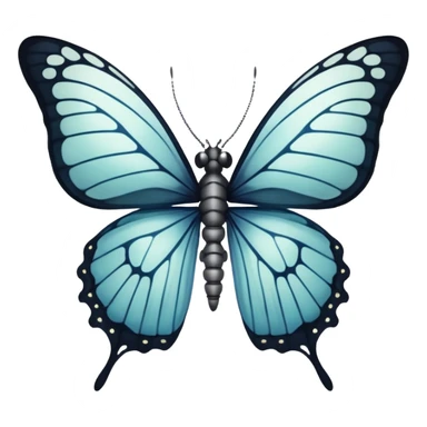 X-ray skeleton of butterfly sticker