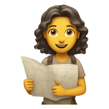 girl emoji holding map sticker