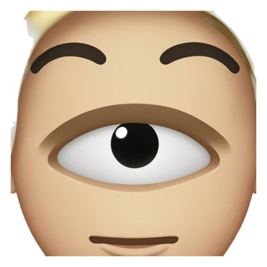 A person with a black eye sticker