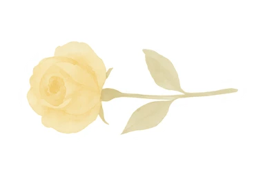 oil painting art style, visible brushstrokes, dreamy, yellow rose laying horizontally sticker