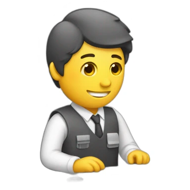 TRABAJANDO CON COMPUTADORA sticker