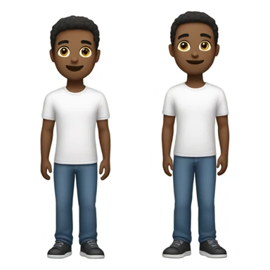 Male twins but one is shorter than the other and the taller one is white  sticker