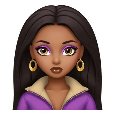 african beauty standard, dark hair, pretty makeup, pretty bratz baddie, black eyeliner sticker