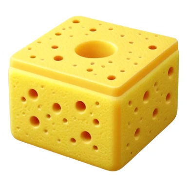 yellow dish washing sponge sticker