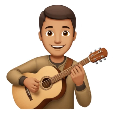 Spanish man playing guitar sticker