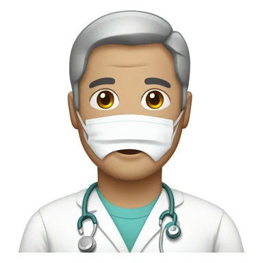 man in hospital sticker