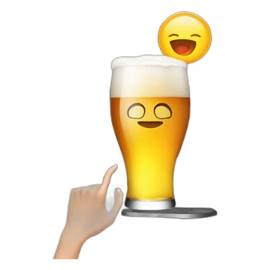 drink beer with woman on LCD sticker