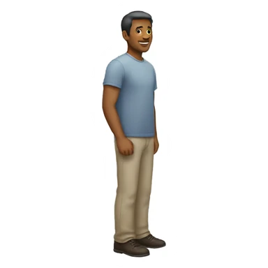 man in full growth sticker