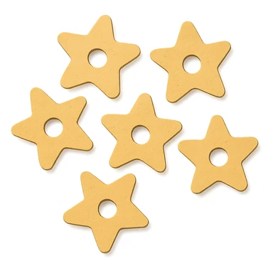 paper craft style stelline pasta sticker