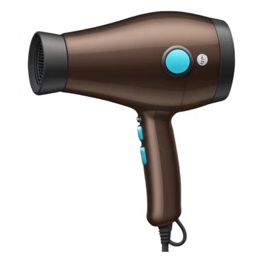 dark brown hair dryer sticker