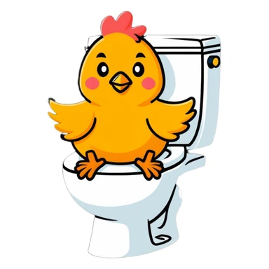 chicken nugget on the toilet sticker