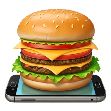 picture of a hamburguer on a phone sticker
