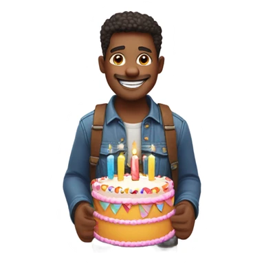 Buck saying happy birthday sticker