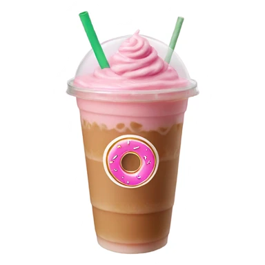 Pink Dunkin’ Donuts iced  latte sticker