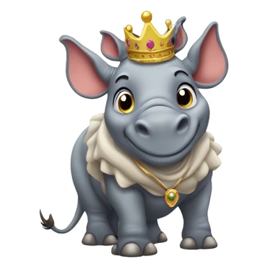 Rhinoceros princess sticker